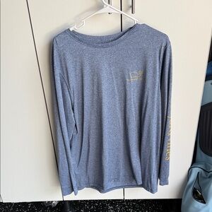Vineyard Vines Heathered Blue Performance Shirt